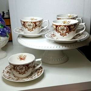Nikki Cup And saucer Brown And White